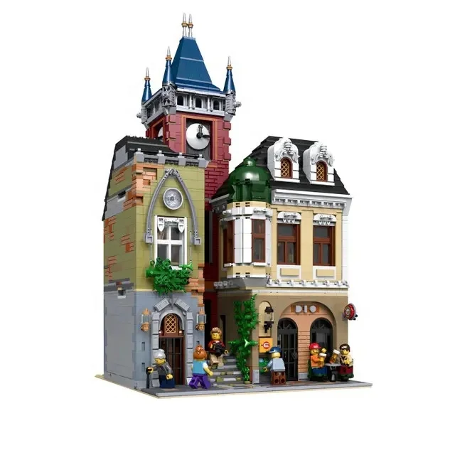 Wholesale 4030pcs City Street View Block Brick Toys Old Pub Model DIY Small Particle Building Block Sets for Kids