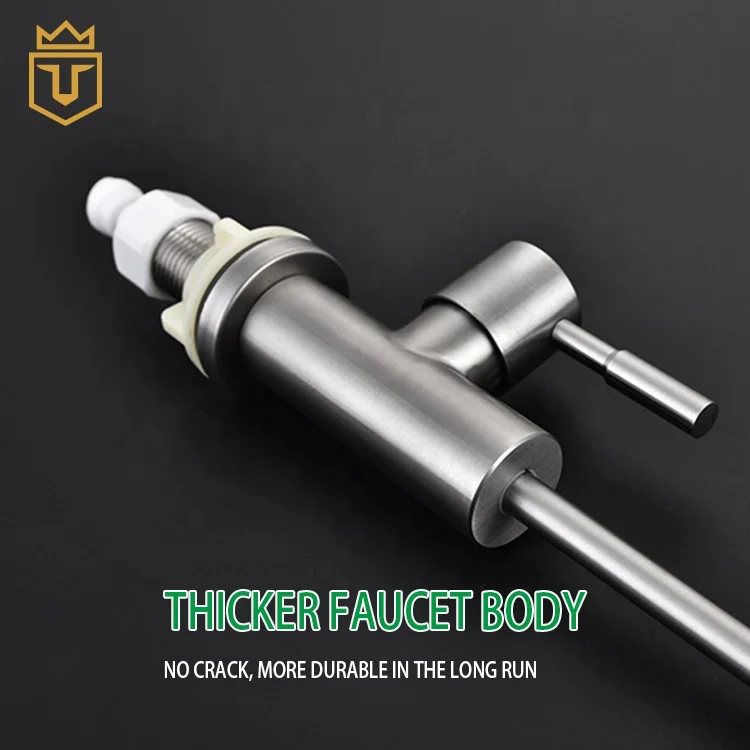 Lead Free Brushed Stainless Steel Drinking Water Faucet