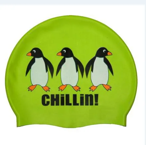 Stylish Newest Custom Design Silicone Swim Hat Eco Friendly Logo Printed