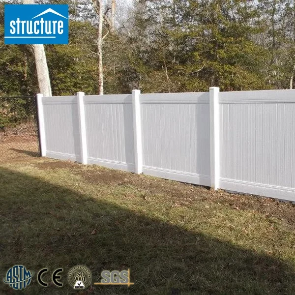 High security low price garden pvc plastic privacy double pvc fence