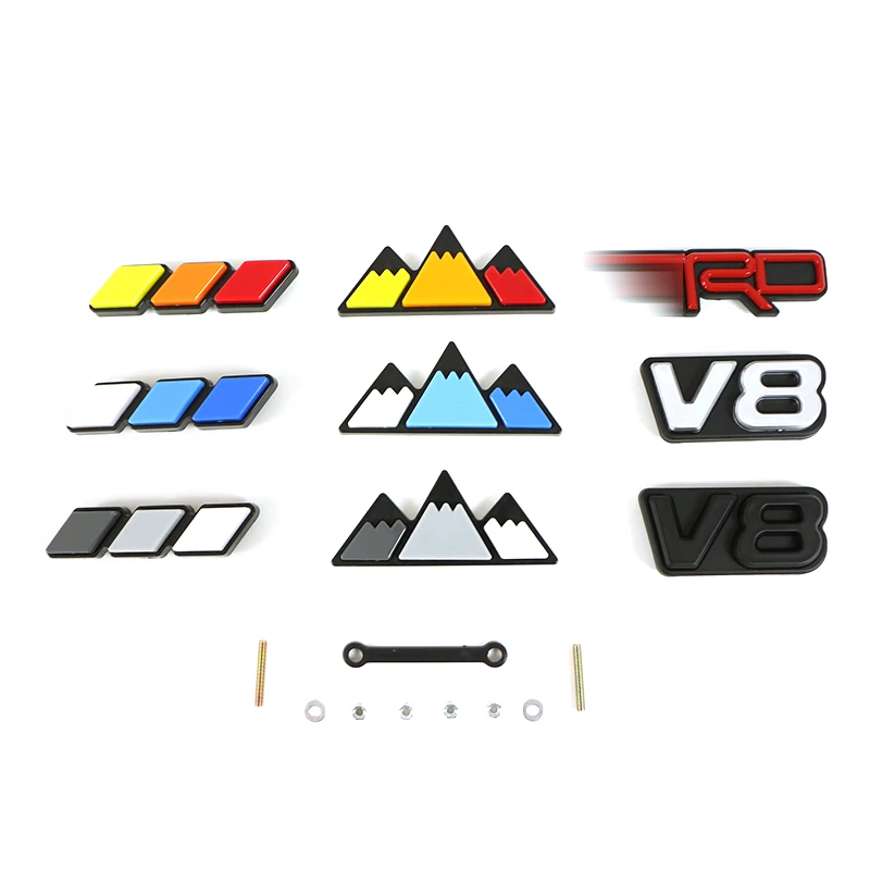 Индивидуальное украшение для кузова автомобиля из АБС-пластика трехцветная Эмблема гриля