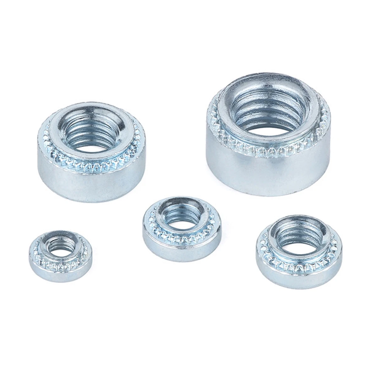S-M8 Quality Galvanized Carbon Steel Self-Clinching Nut Press Rivet Locking Nuts for Panel Fasteners