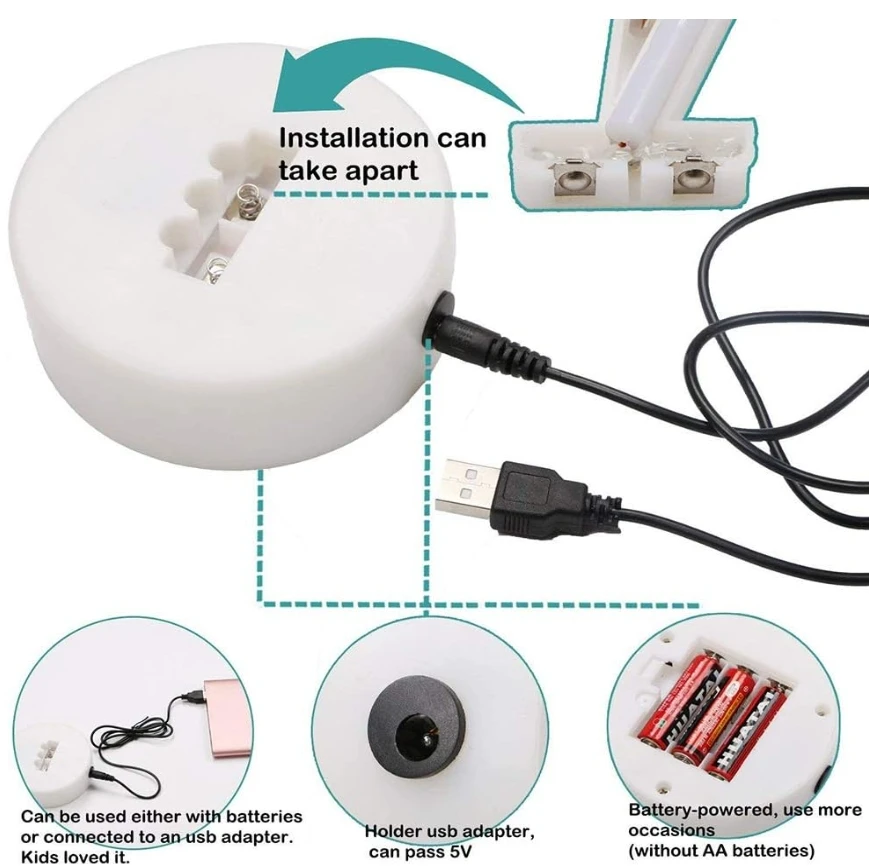 Colorful Battery Usb Powered Animal Desktop Night Lamp Led Unicorn Neon Sign Light For Party Kids Bedroom Girl Table Decoration