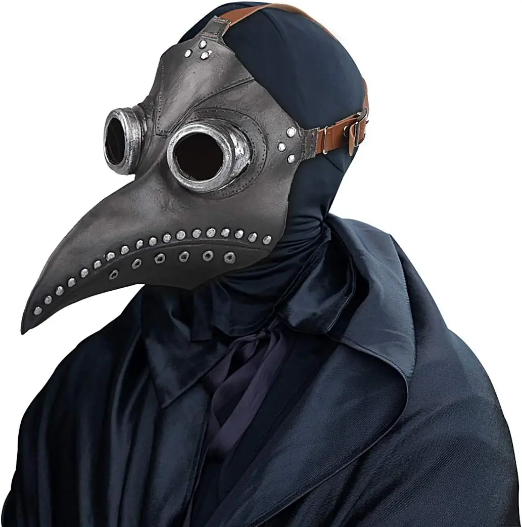 Bird Mask Gothic Retro Steampunk Props Long Nose Beak Cosplay Masks for Halloween Costume,Plague Doctor Retro Doctor Bird Mask