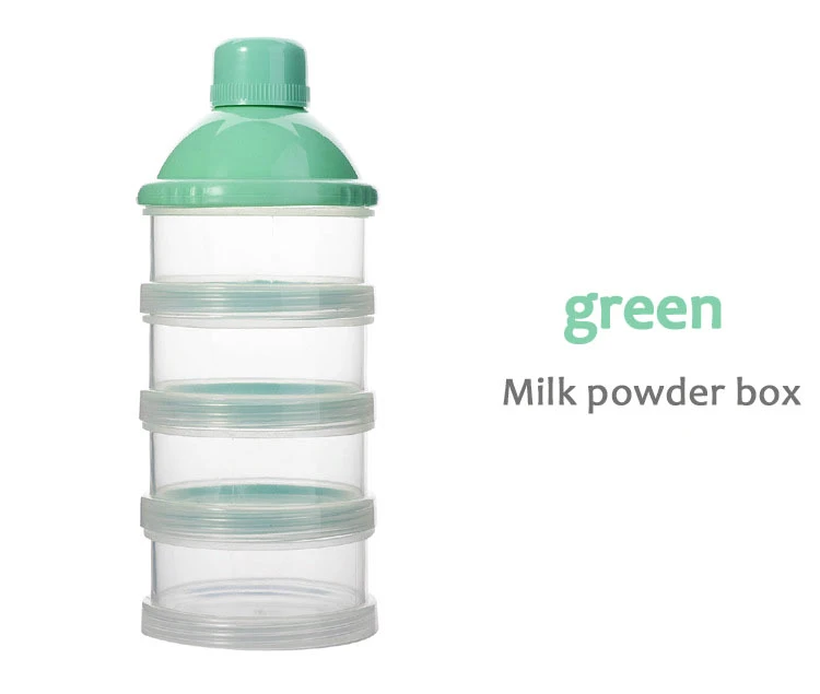 3 Colors BPA Free Travel Portable 4 Layers Infant Baby Milk Powder Box  Baby Formula Dispenser Food Storage Container