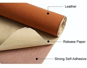 Self adhesive leather for SPA Cover Leather Sofa Furniture pu double face synthetic leather