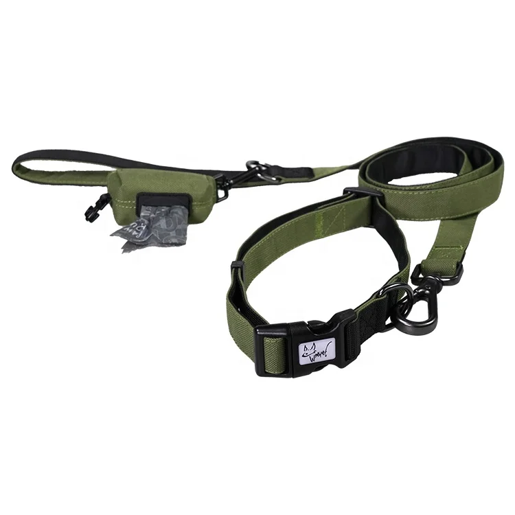 Customized Manufacturer Wholesale outdoor oxford fabric durable and comfortable adjustable multi color dog collar and leash