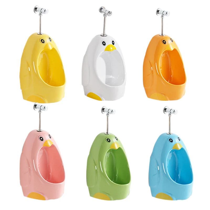 KD-K003U Commercial Sanitary Ware Products Chaozhou Made Ceramic Glazed Wall Urinal Children WC Room Blue Color Waterless Urinal