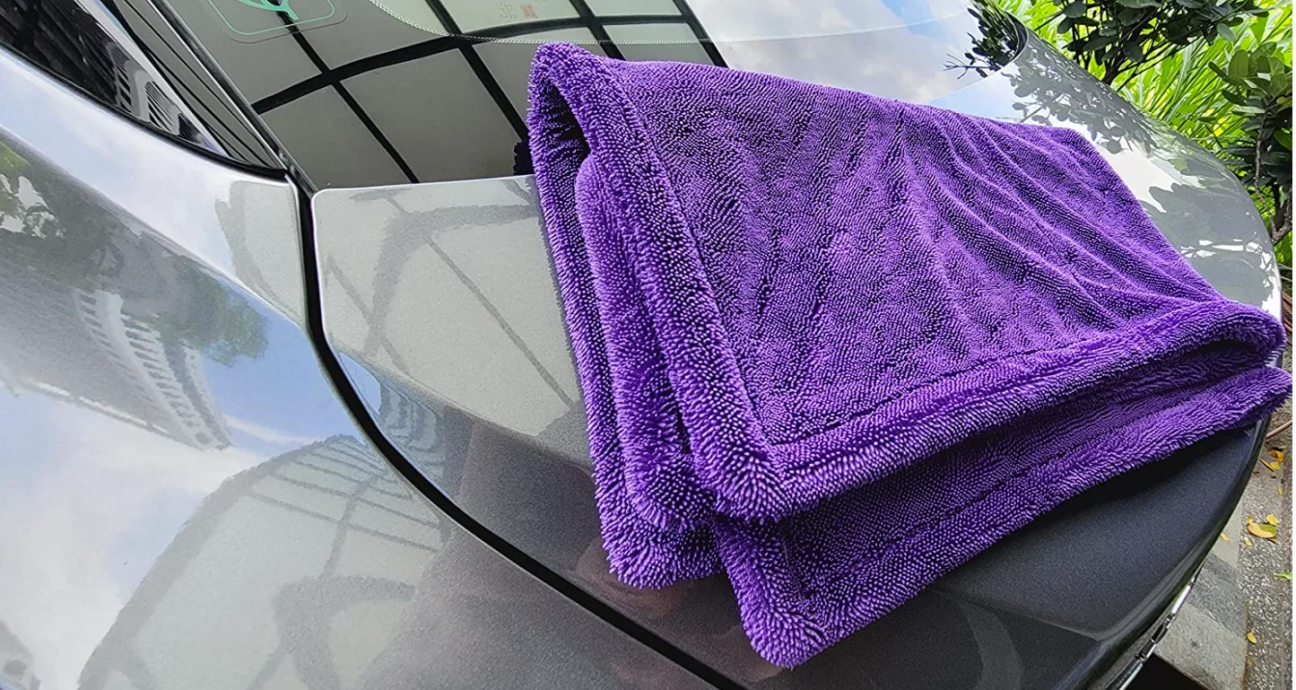 High quality 1400gsm car wash towel twisted loop microfiber cleaning car drying towel micro fiber towel for car