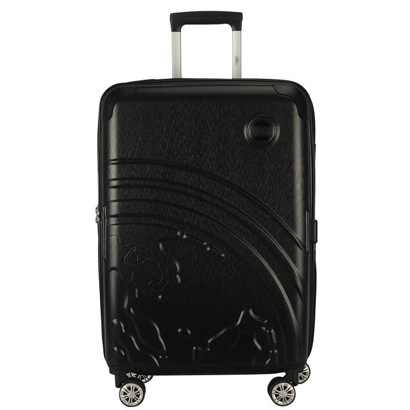 black hard shell luggage bag high quality abs pc smart design 360-degree wheels luxury luggage sets on wheels