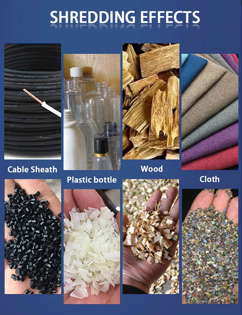 1500Kw High Power Motor Recycling Plastic Crushing Machine Mechanical Parts Removable Installation Powerful Crusher