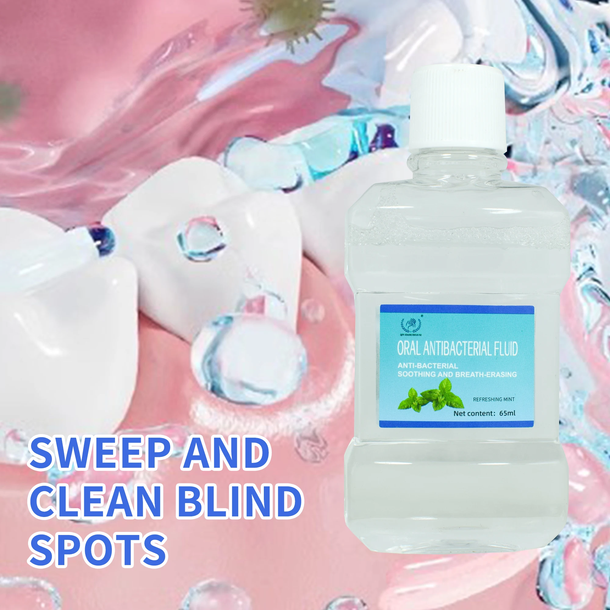Organic Coconut Mint Pulling Oil Mouthwash Alcohol-Free for Gum Health and Fresh Breath Teeth Whitening and Oral Hygiene