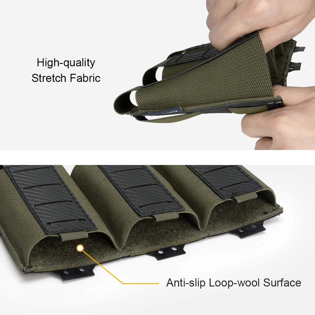 IDOGEAR 500D Nylon Carbon fiber Mag Pouch Ranger Green  Molle Tactical M4 Magazine Pouch for 5.56mm Mags