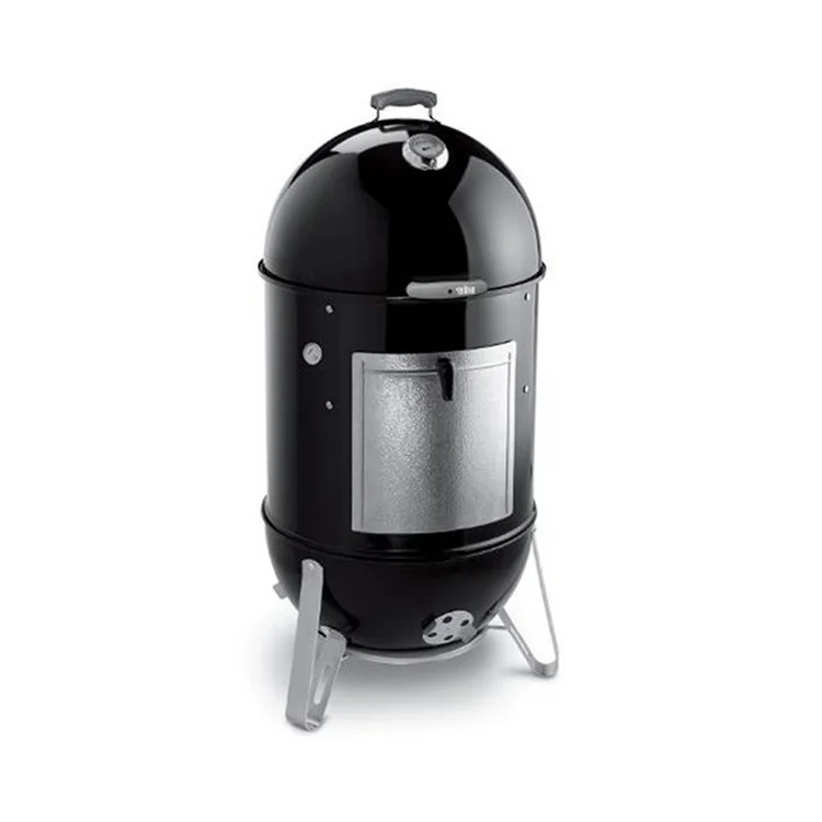 Modern Turkey Roasting Freestanding Smoker Charcoal Cylinder Barbecue BBQ Grill