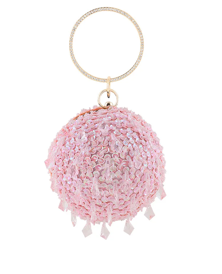 Luxury Crystal Beaded Sequin Rhinestone Evening Clutch Bag For Women Handbag Purses Bridal Banquet Bag