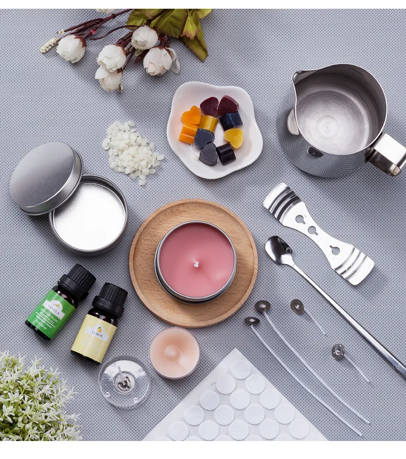 Suit DIY candles making kit set Wholesale super easy  handmade scented beeswax DIY candles making kit