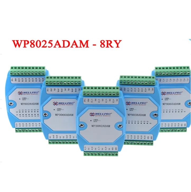 WP8025ADAM Relay module 8-way normally open MODBUS RTU RS485 communication WP8025ADAM