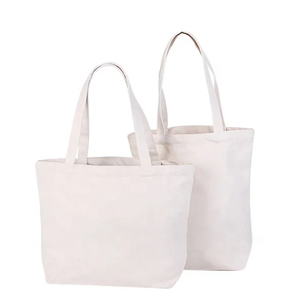 Wholesale Blank Custom Canvas Tote Bag Customized with Printed Logo High Quality Eco Recycled Plain Shopping Bag for Women