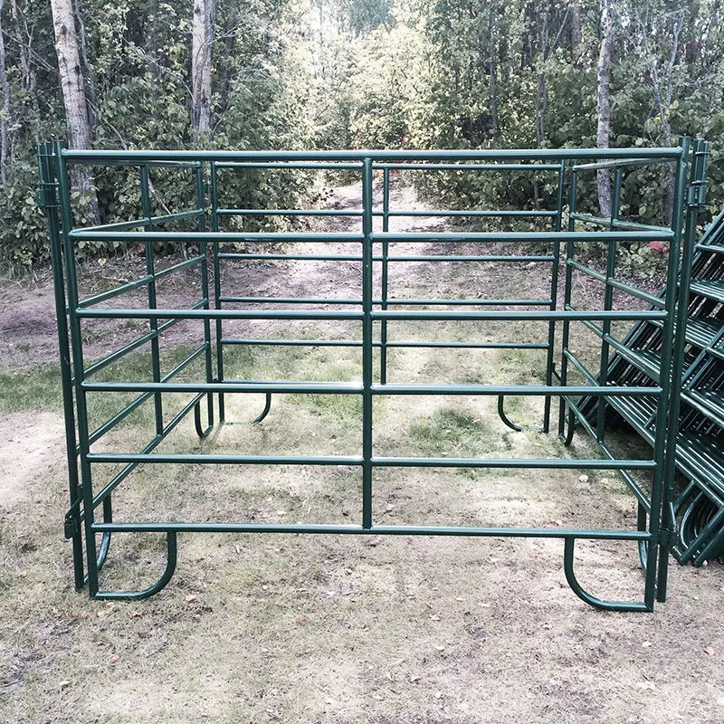 Oval cattle yard Panels, 6 rails portable cattle bar/ rail horse pen panels,constructed using cattle yards