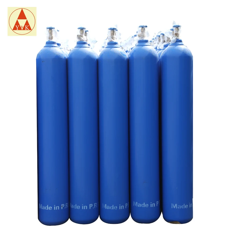 Wholesale Different Sizes Bottle d Oxygen 40 Liter Medical O2 Tank Seamless Steel Oxygen Gas Cylinder