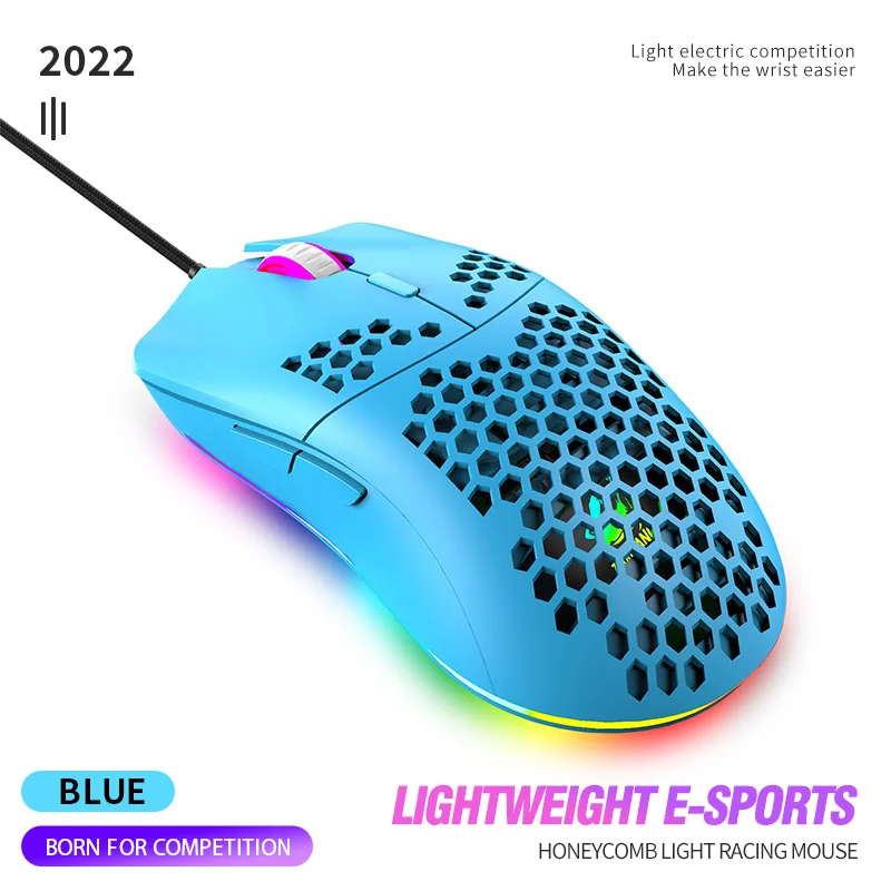 ZIYOULANG M1 Mouse Hole Lightweight Competitive Game RGB Luminous Mouse Computer Laptop Esports Mouse
