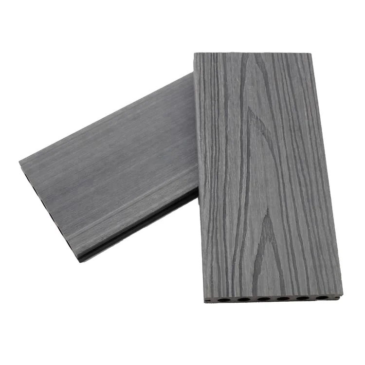 Extruded Decking Board Wood Plastic Composite WPC Decking Co-extrusion WPC Profile Grooved Board Non-slip Exterior Flooring