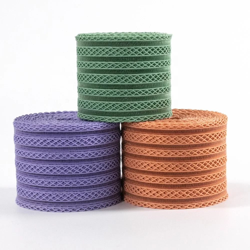 Wholesale transparent hollow mesh ultra-thin fish silk elastic band webbing belt for underwear clothes