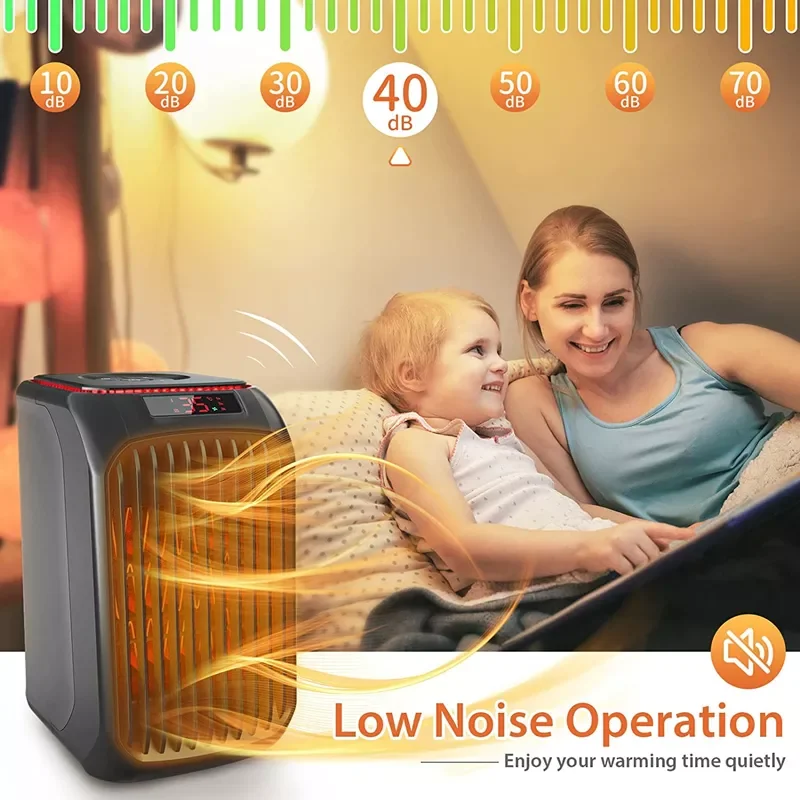 Portable Beauty Wholesale Eco Quiet Efficient Warm Blower 3s Desk Space Heating Fan Ptc Electric Heater Fan
