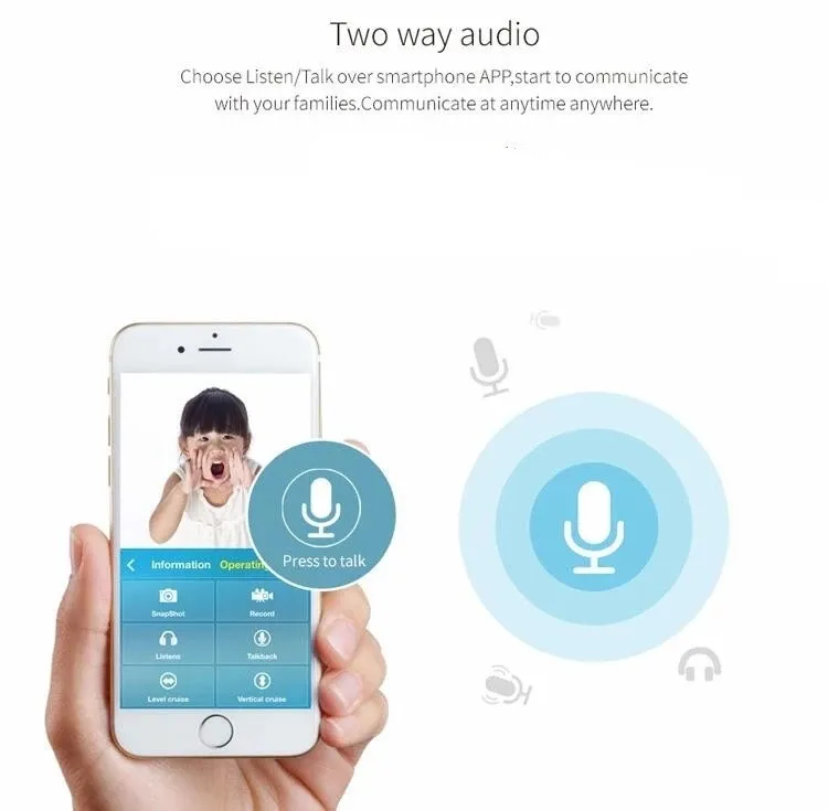 Best Sale 2019 1080P iCsee Pro APP Home HD Wireless Security IP Camera Wifi CCTV With 3 antennas