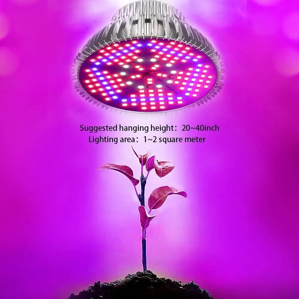 100W Led Plant Grow Light Bulb, Full Spectrum 150 LEDs Indoor Plants Growing Light Bulb Lamp for Vegetables Greenhouse