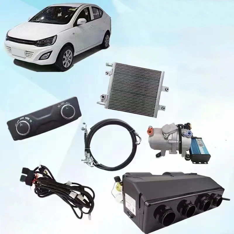 12/24/60/72 volt heater and air conditioner 12v/24v hvac kit dc air conditioning systems parking air condition for electric car