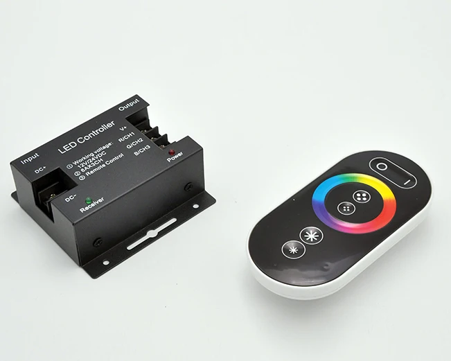 2.4G RF Wireless RGB CCT 12V Receiver and Remote Lighting Controller Dimmers Kit for LED Strip Light