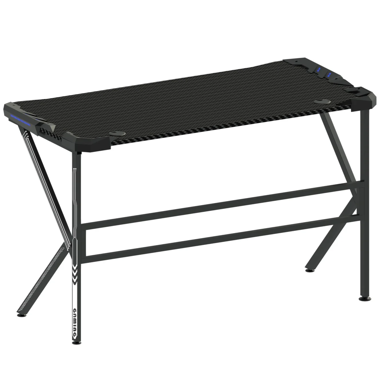 Fast shipping China Manufacturer Cheap K Shape Computer Gaming Desk Pc Racing Standing Table With Rgb Light