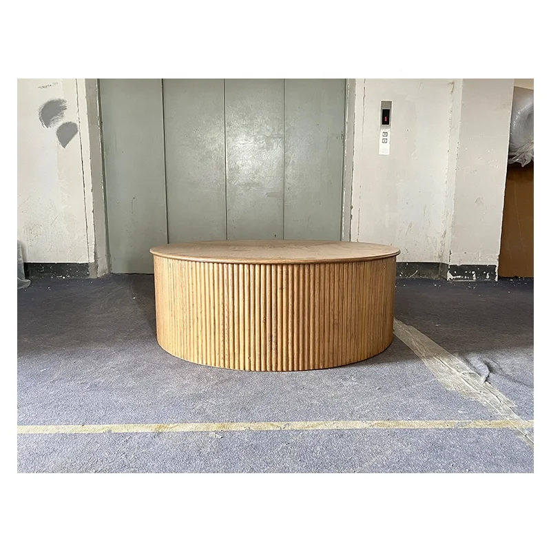 Hot Sale Home Furniture Round Wooden Coffee Table Low Table For Wedding Furniture