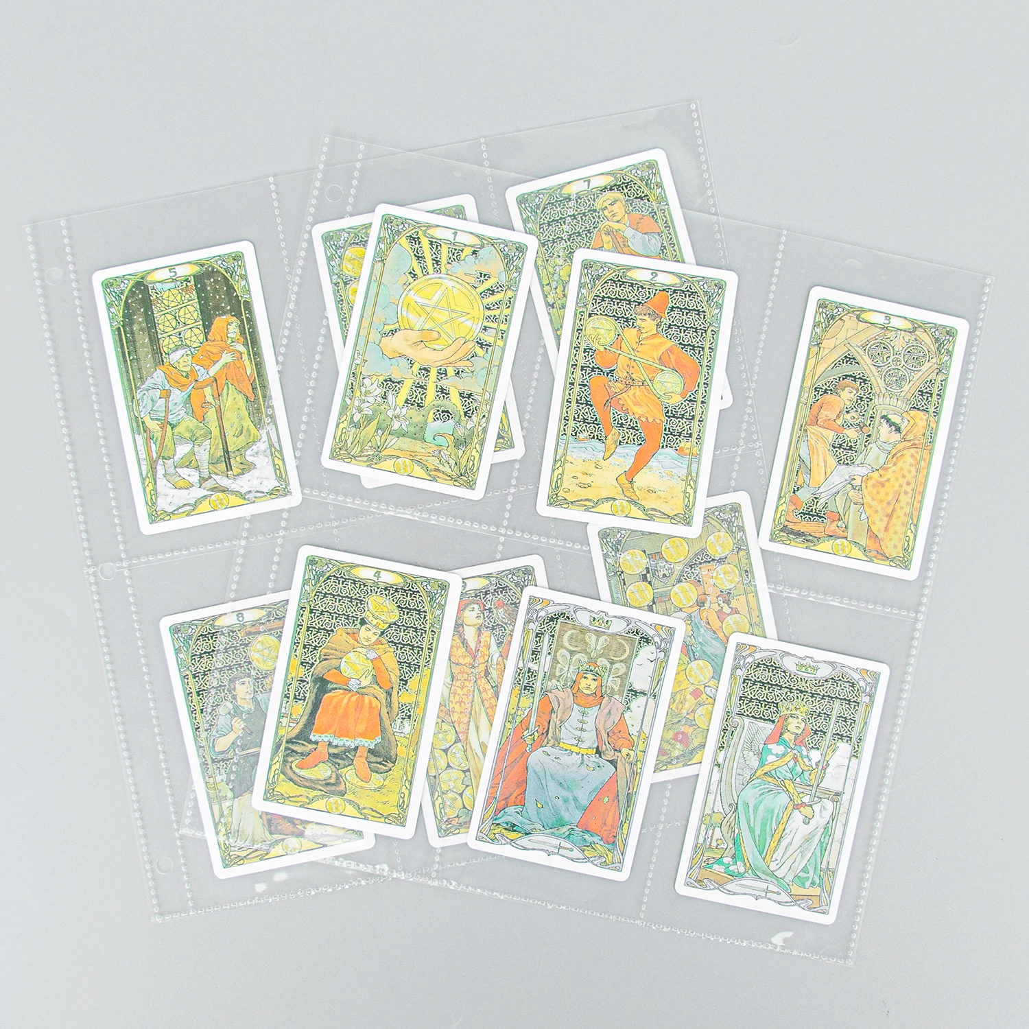 Durable 3 Holes Card Storage Album Pages Transparent Waterproof PP Plastic Trading Card Sleeves for Tarot Cards