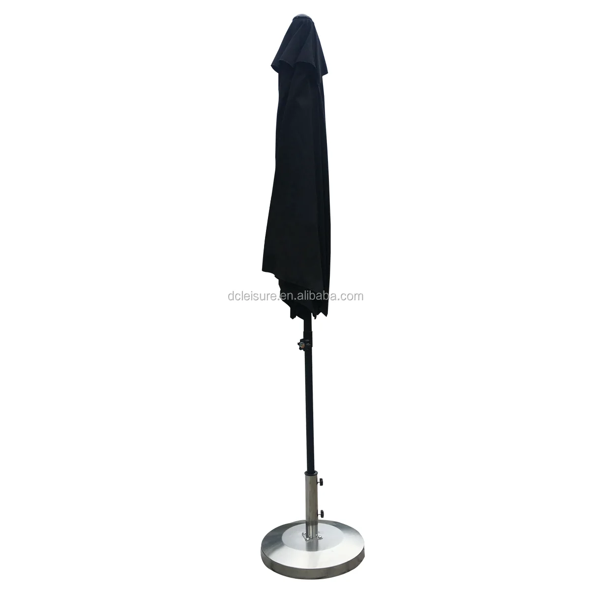 Aluminum Adjustable Solar Sun Shade Custom Cafe Center Pole Parasol Umbrella With Logo