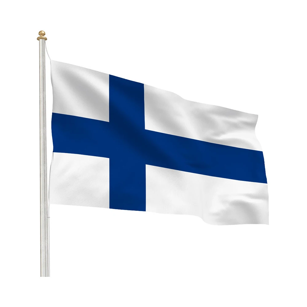 Promotion Cheap And White Flag Of The Blue Cross Finland Flag Any Size 3X5Ft Hd Printing