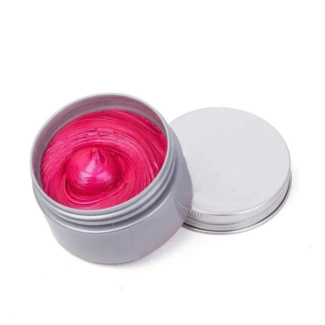 6 Colors Hair Wax Temporary Instant unisex Natural Moisturizing Modelling Fashion Colorful Hair Color Wax wholesale