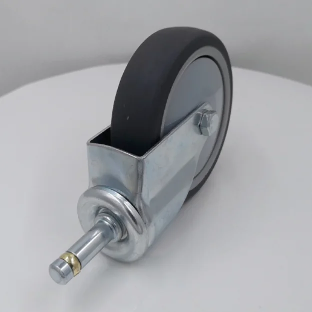 High Quality factory price 3/4inch Thread Stem Medical Caster High quality medium-sized swivel grip ring stem polyolefin caster