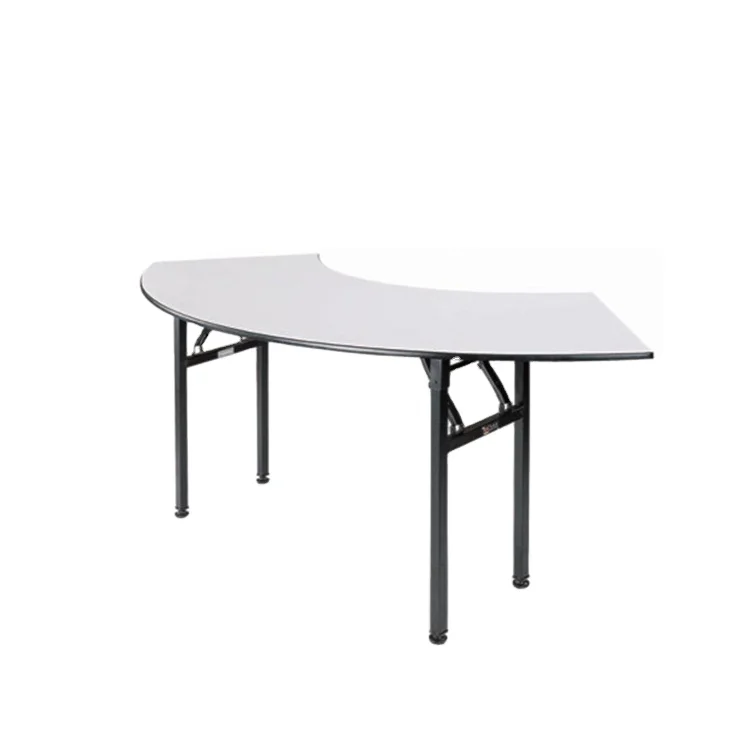 white folding Serpentine banquet table