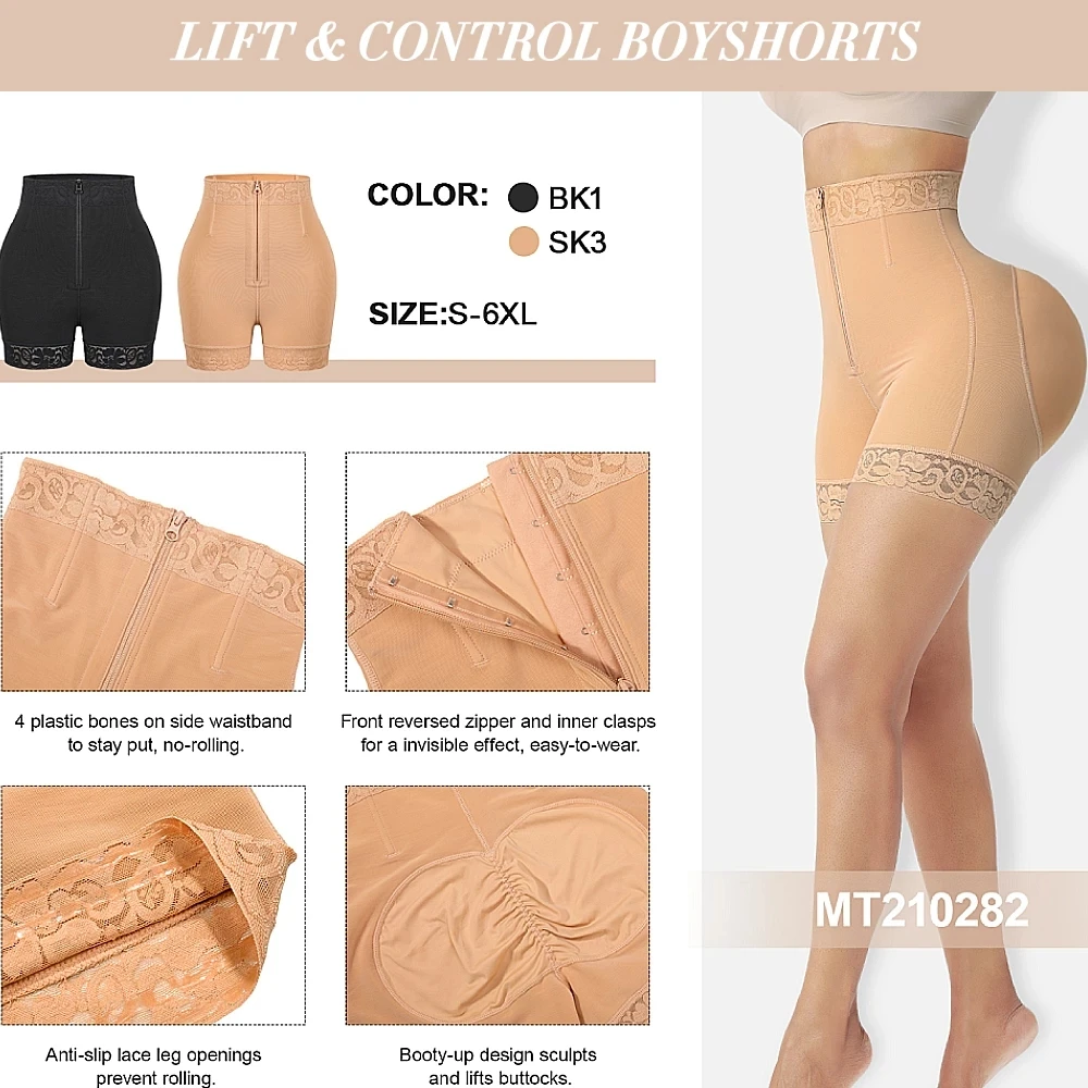 HEXIN Custom Logo Zipper Women Slimming Full Body Shaper Tummy Waist Trainer Mid-Arm Shapers Underbust Postpartum Recovery Shapewear