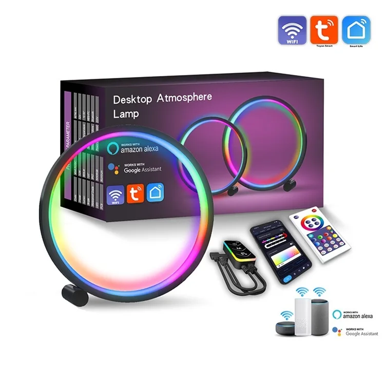 Excel Digital Intelligent graffiti WIFI creative desk lamp RGBIC desktop gaming ambient light gaming desktop lamp