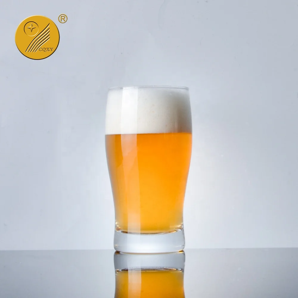 Factory supply 12oz  350ml tulip  pint beer glass sublimation glass beer mug with custom logo