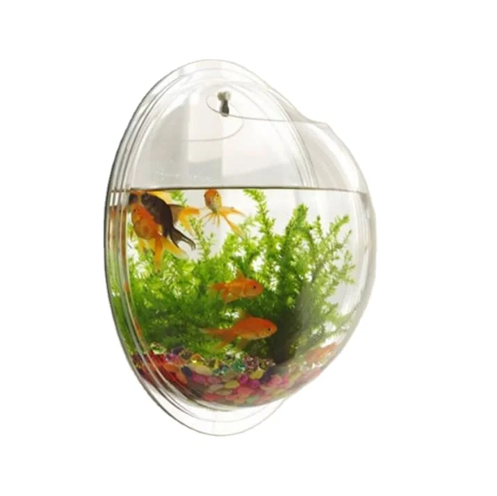 Manufacturer Customized OEM/ODM Acrylic Wall Fish Tank Aquarium Bubble Fish Tank Decor Planter for Plant Fish Ecosphere Decor