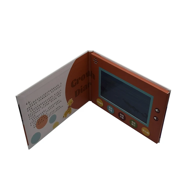 China Factory Cheap Price Custom 5 inch video Gift Greeting Cards 7 Inch Lcd Video Brochure