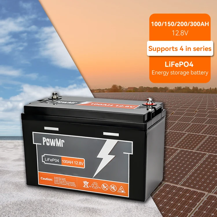 PowMr Rechargeable 100AH 12.8V Lithium ion battery Support series and parallel LiFePO4 Battery