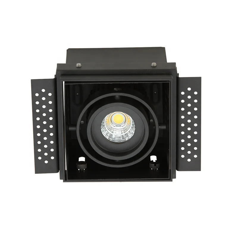 Square rectangle double twin two head grille led downlight Fixture 2x10W 7w 12w 15w Cob Led Box Downlight for Smd GU10 Mr16