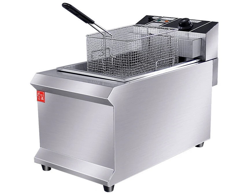 Fuqi Automatic Fryer Chicken Machine Commercial 12.5L Chicken Deep Fryer Commercial Single Tank Potato Chips Fryer