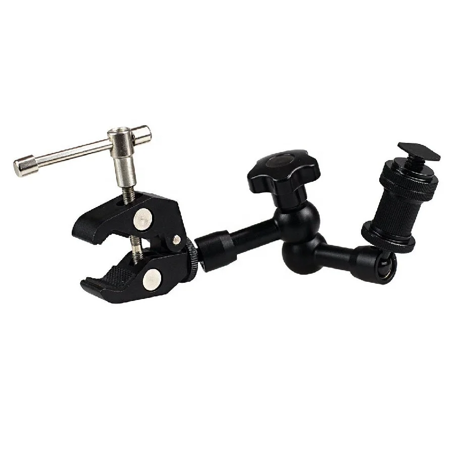 Takenoken Large Super Clamp Crab Jaw Magic Arm and 7 Inches Articulating Friction Magic Arm Kit for Photography Equipment