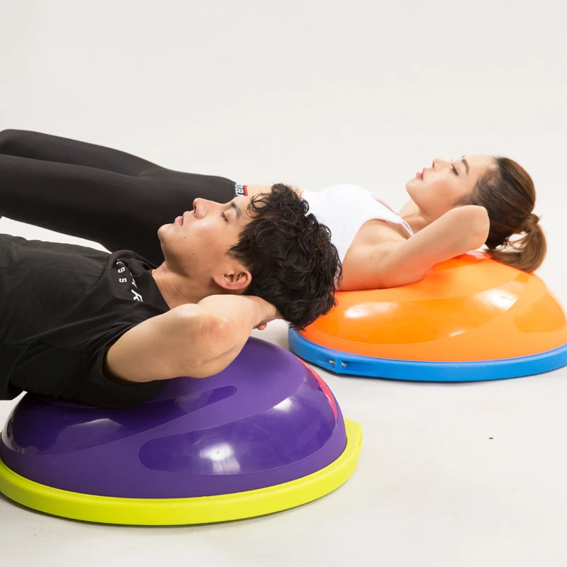 Yoga training balancing wood trainer exercise anti fatigue round anti slide wobble wooden balance board